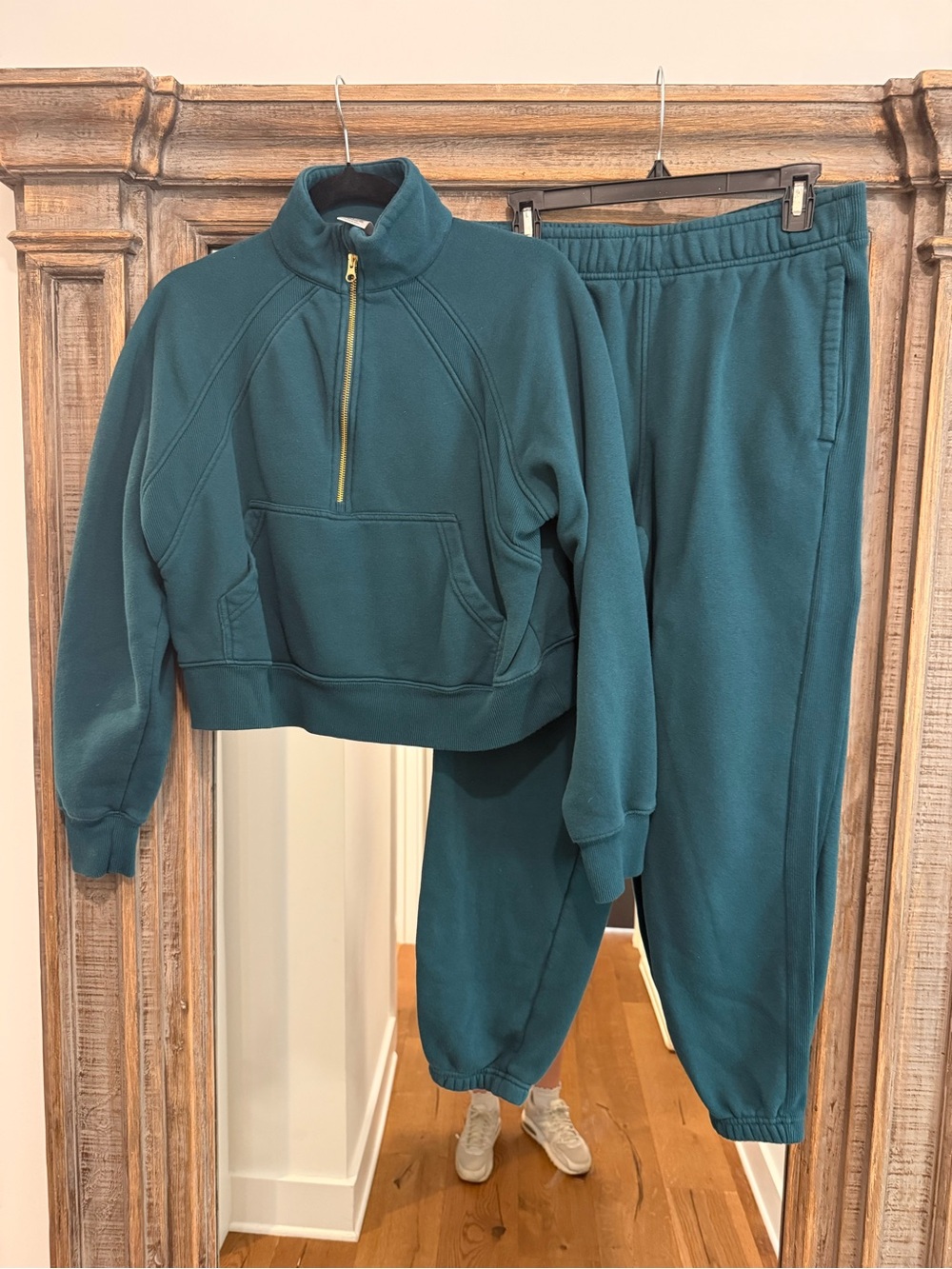 Member’s Mark Teal Fleece Sweatshirt & Jogger Set - Cozy Pullover Tracksuit